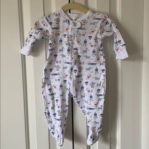 Kissy Kissy zippered dog footed one piece